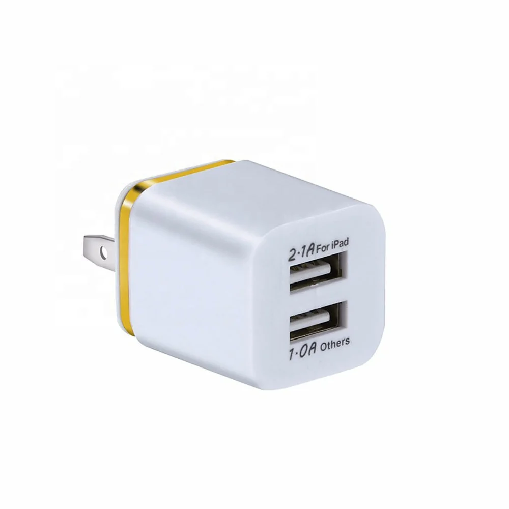 
U.S. Plug 1Amp Dual USB Wall Charger 50-60Hz Travel Charger 
