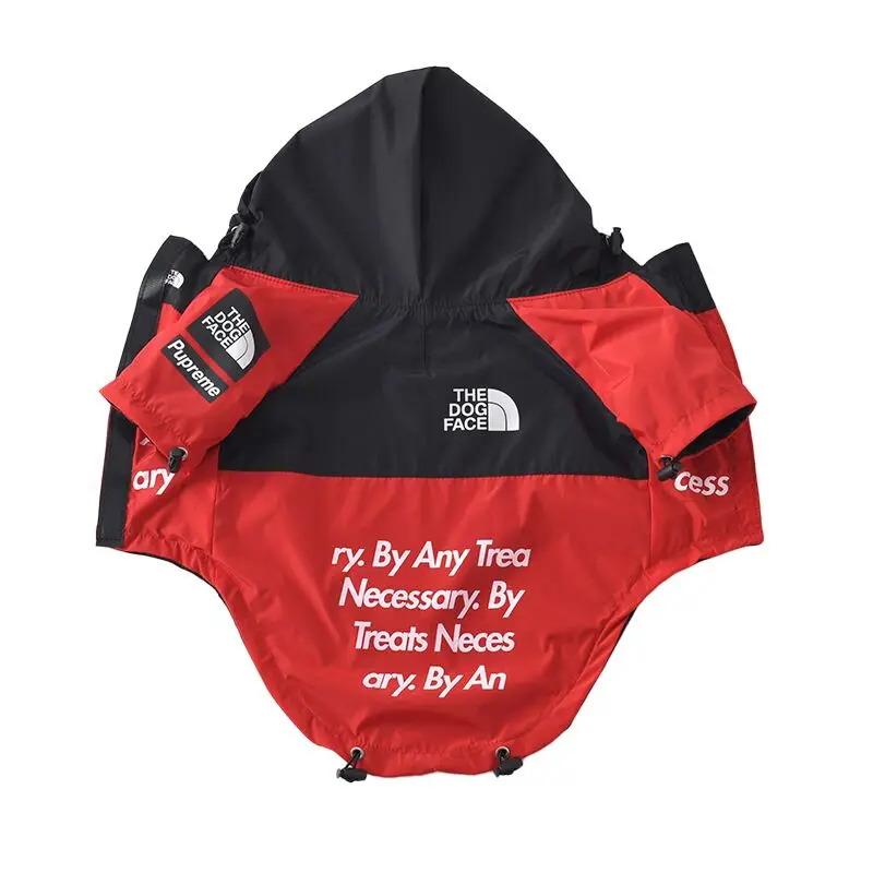 Fashion Pet Dog Waterproof Coat The Dog Face Outdoor Jacket Reflective Raincoat For Small Medium Large Dog Cat Pet Clothes