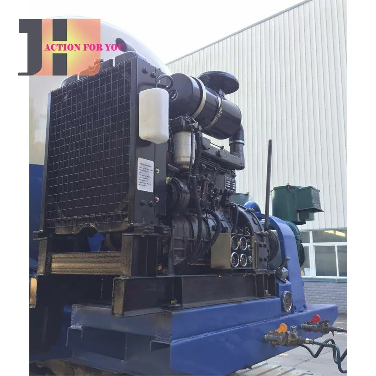 Bulk Cement Tank Semi Trailer With Air Compressor And Diesel Engine