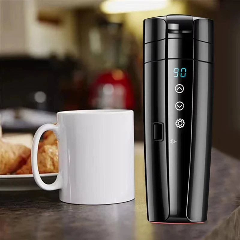 2024 Self-driving insulated tumblers Travel Coffee  Control Temperature Electric Heating Cup