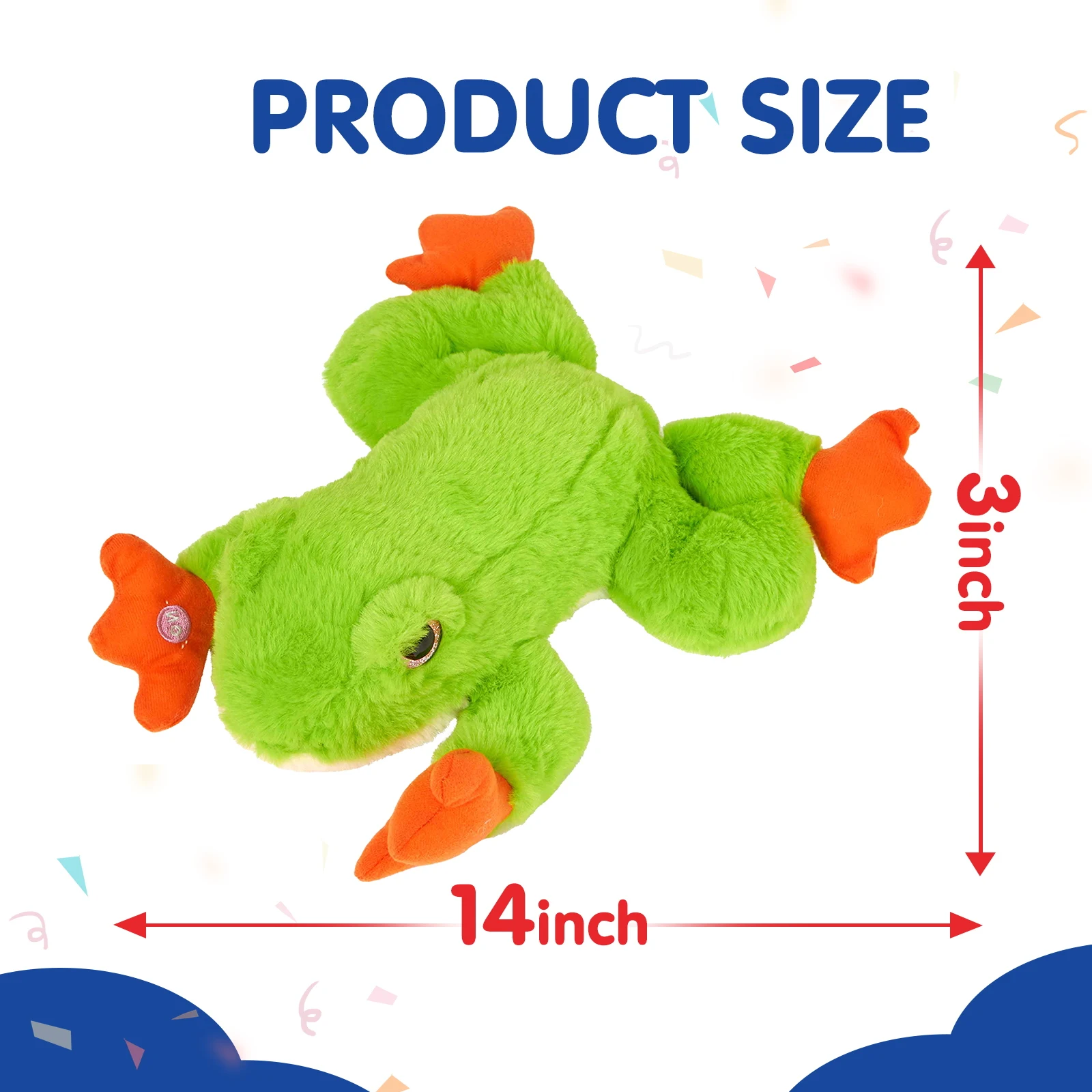 Glow Guards 12' Light up Stuffed Frog Jungle Animals LED Soft Plush Toy with Night Lights Glow in The Dark Christmas Birthday