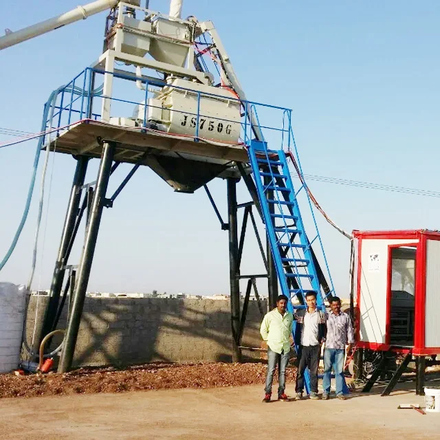 3 in one Skip Type Cement Concrete Mixing Station 35m3/h Concrete Admixture Mixing Plant