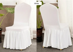 Sixu New design lovable style fundas de sillas ruffled spandex elastic banquet dining chair covers