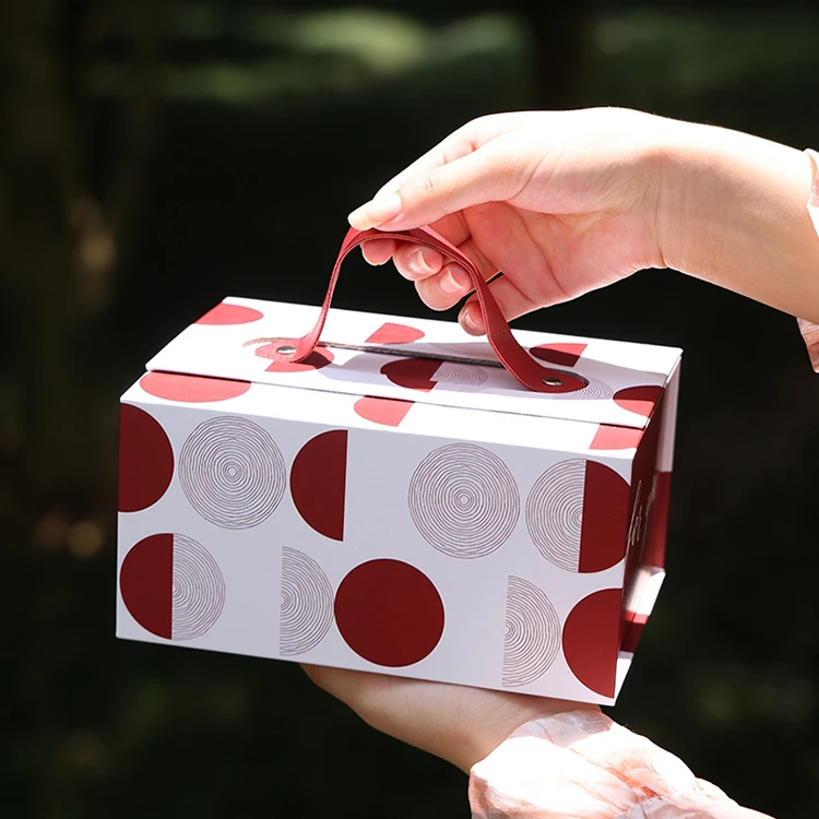 luxury custom logo magnetic christmas wedding favors gifts guest paper packaging gift box with handle