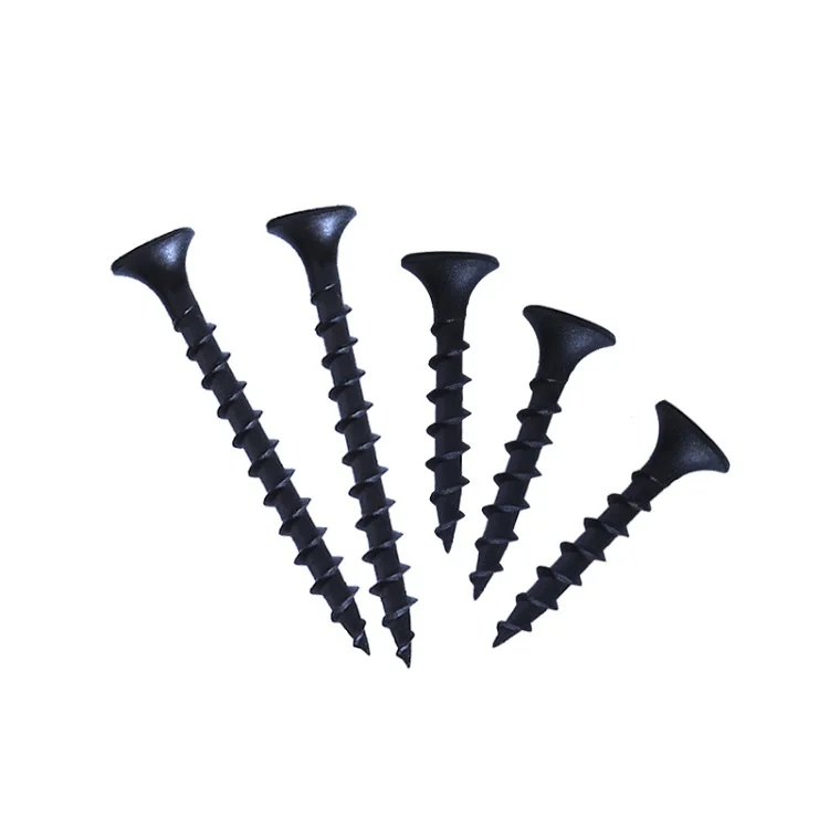 Baysundor #6 M3.5 Phosphate Coarse Thread Dry Wall Mdf Drywall Gun Screw Self Tapping Gypsum Black for Wood