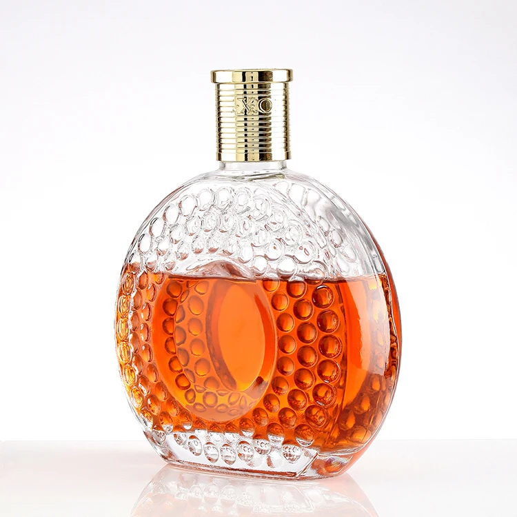 Best Selling Half Round Shaped Liquor 750m Vodka Glass Bottle