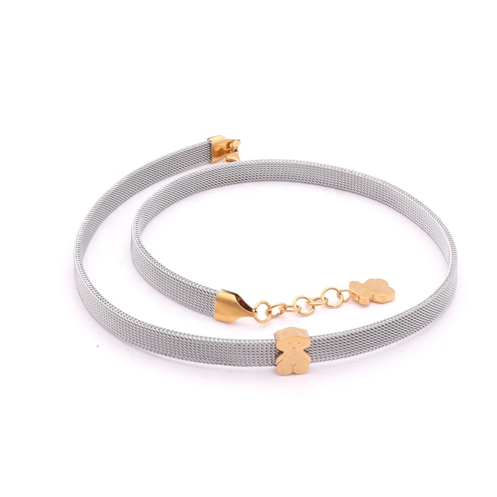 Luxury Artificial Jewellery Women Girl Stainless Steel Classic Trends 18K Gold Plating Silver Necklace 18 Snake Chain