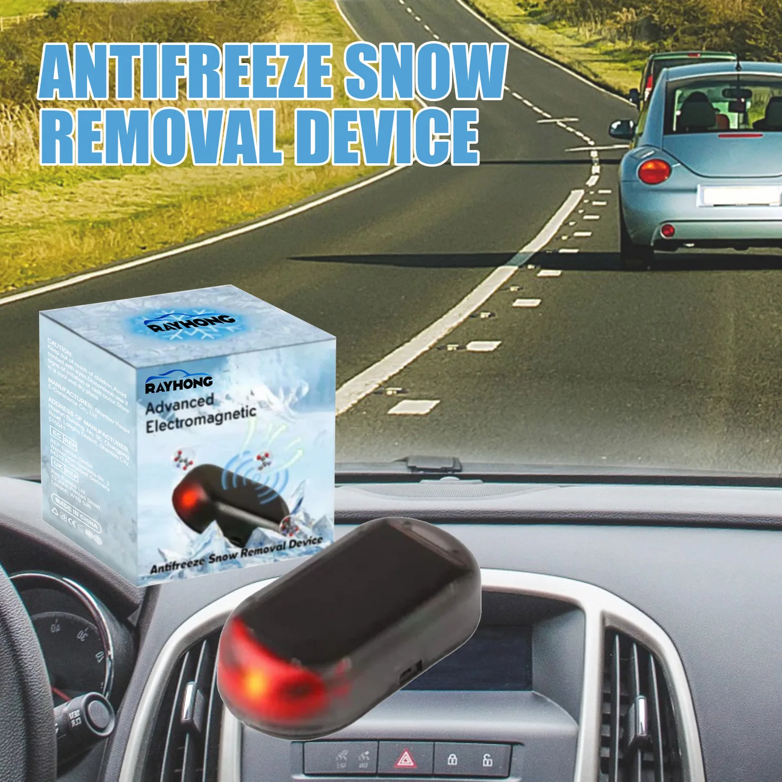 Hot Sale RAYHONG Electromagnetic Antifreeze Snow Removal Device Car Windshield Deicing Snow Removal Instrument Interior Product