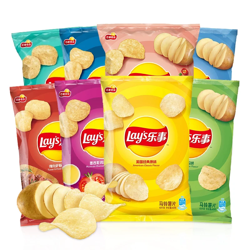 Potato Chips 40g Original Cut Cucumber Flavor Tomato Flavor Barbecue Flavor Snacks Puffed Food exotic snacks