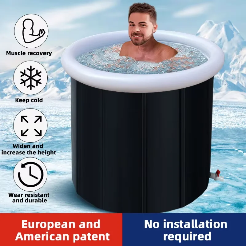 Bathtub Water Therapy Recovery Outdoor Indoor Foldable Adults Athletes Fitness Spa Inflatable Portable Pvc Round Ice Tub