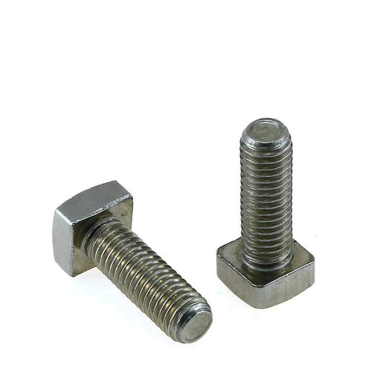
M5 M6 M8 M10 Stainless Steel Flat Square Head Screw Bolt 17mm ss304 ss316 Square Bolt 