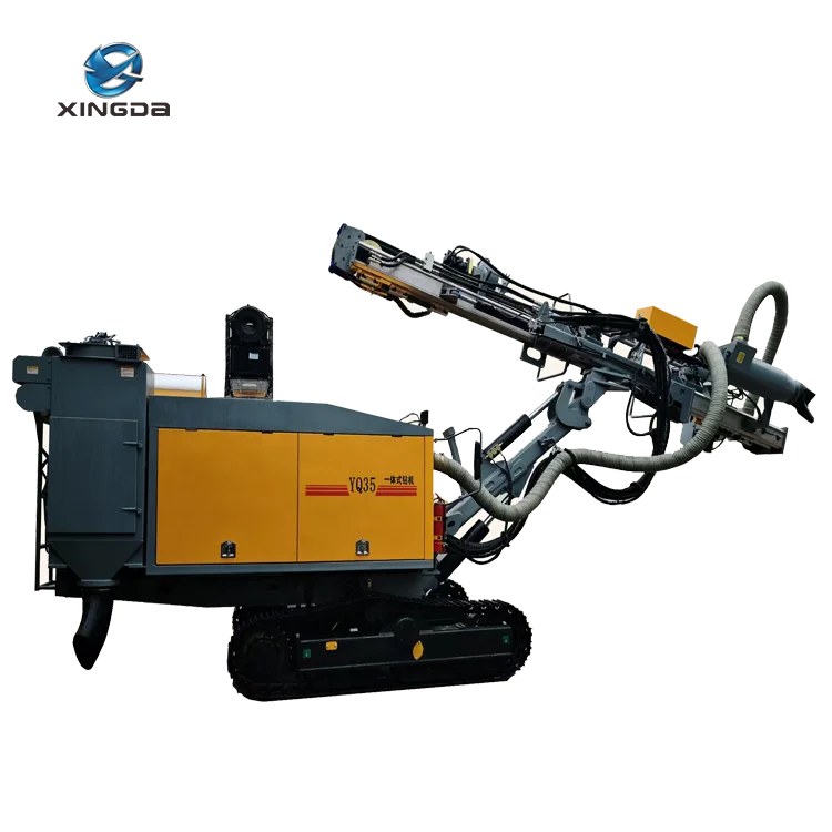 New YQ35 Air Compressor Integrated Surface DTH Drilling Rig cheap price blast hole drilling rig in mine quarry project for sale