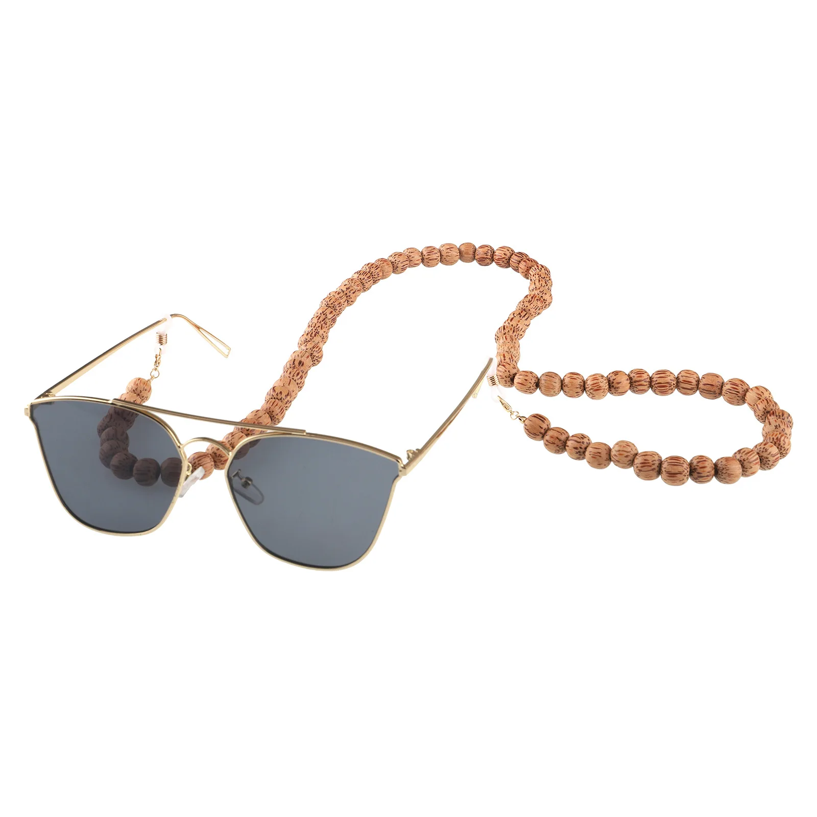Colorful Silver Metal Chain for Eyewear Elegant Flower Coconut Shell Glasses Chain Accessory