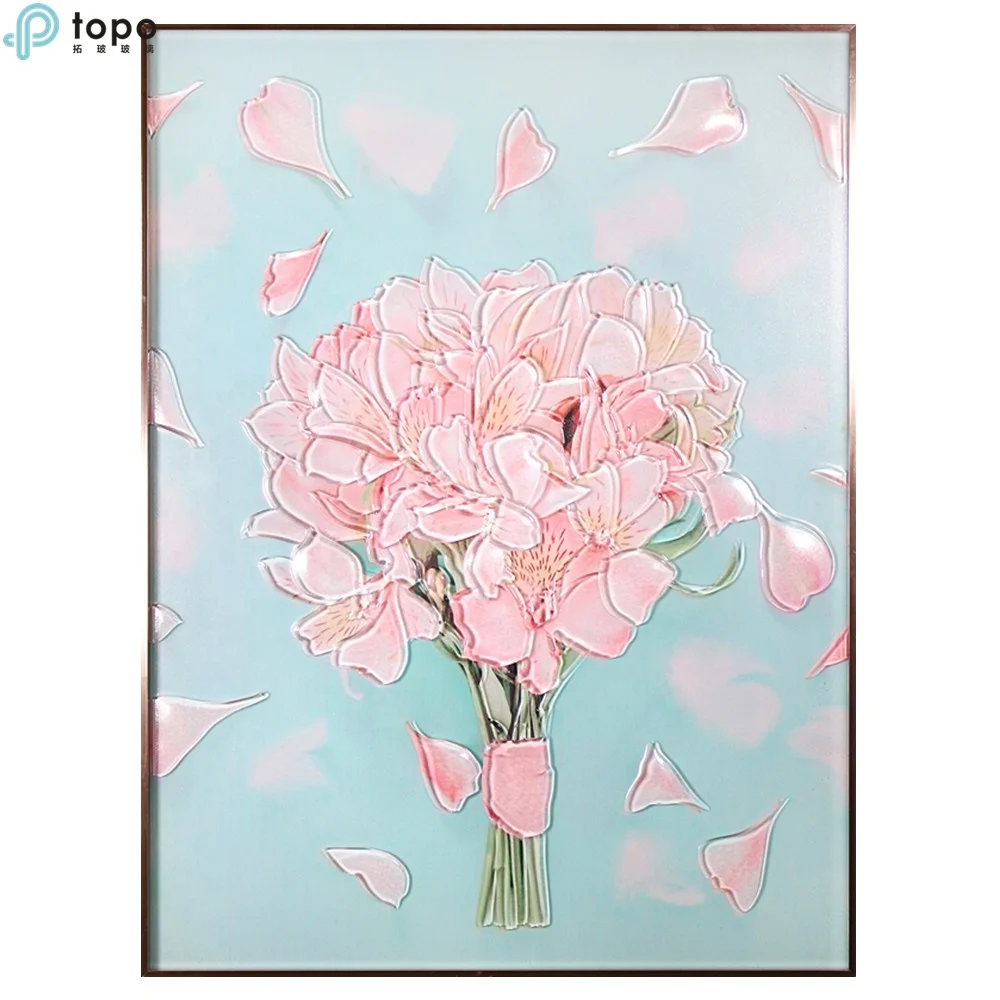 
 Оптовая продажа Nordic абстрактный цветок масляного стекла декор живопись в Гуанчжоу (MR-YB6-2060A)  