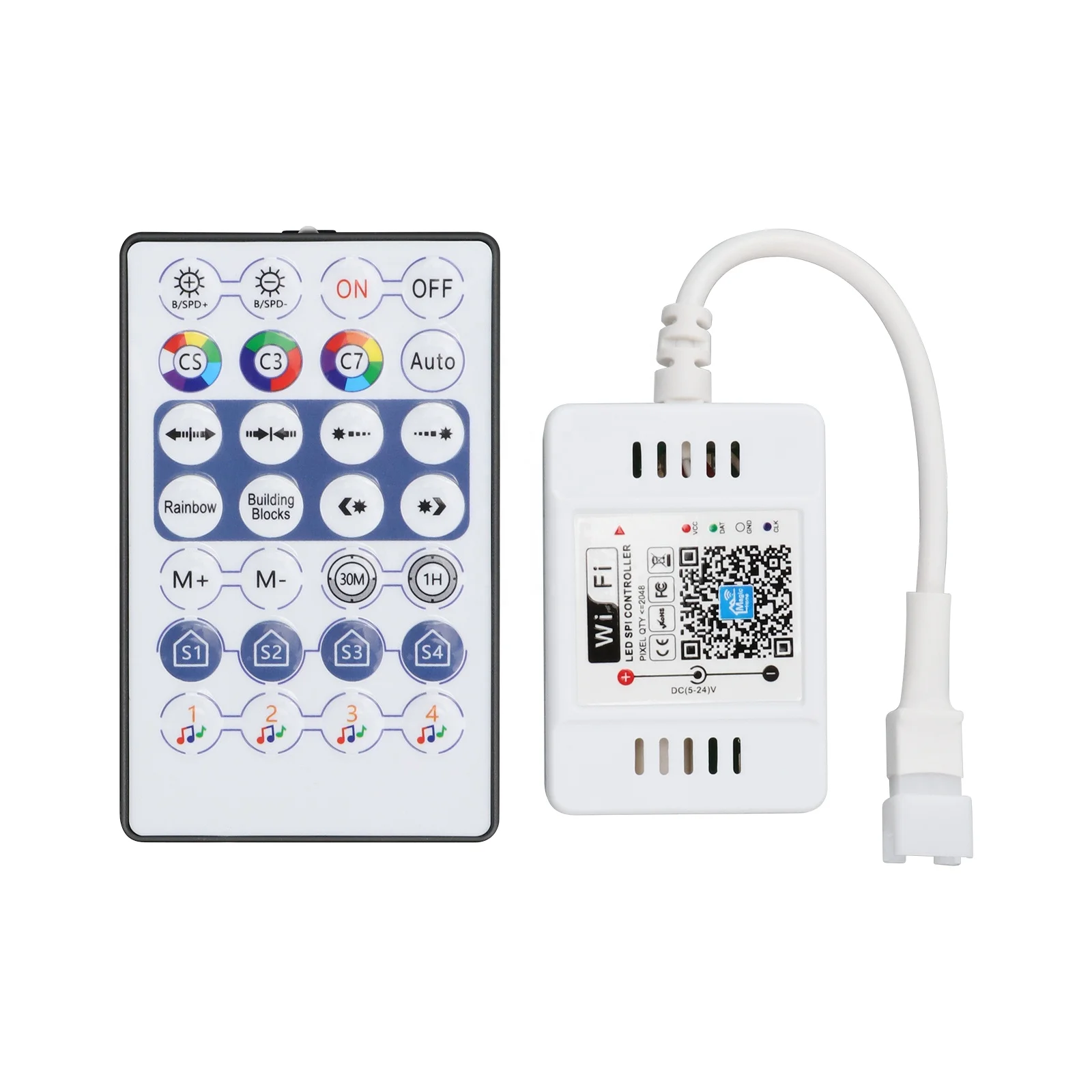 Wifi Wireless Led Strip Controller Ir 28keys Remote Controller DC24V Magic Home Pro Dimming