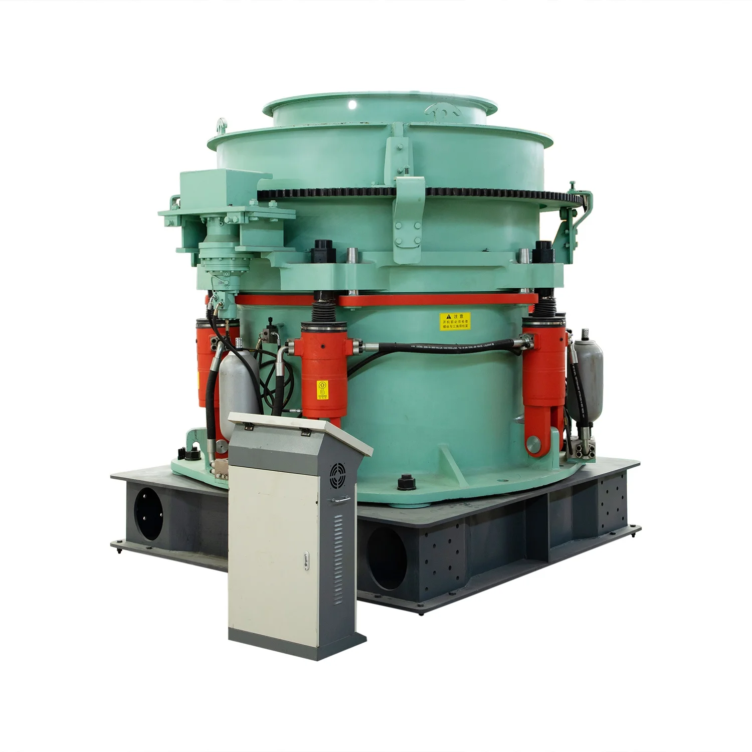 Logo Printed Unique Shape Multi-Cylinder Hydraulic Cone Crusher HPT-300(C) Used in Metallurgy and Other Industries
