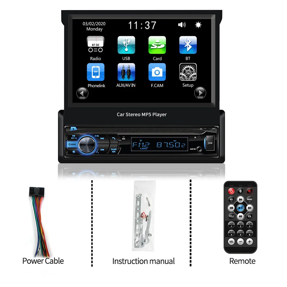 7-дюймовое автомобильное радио Carplay Android с полным сенсорным экраном