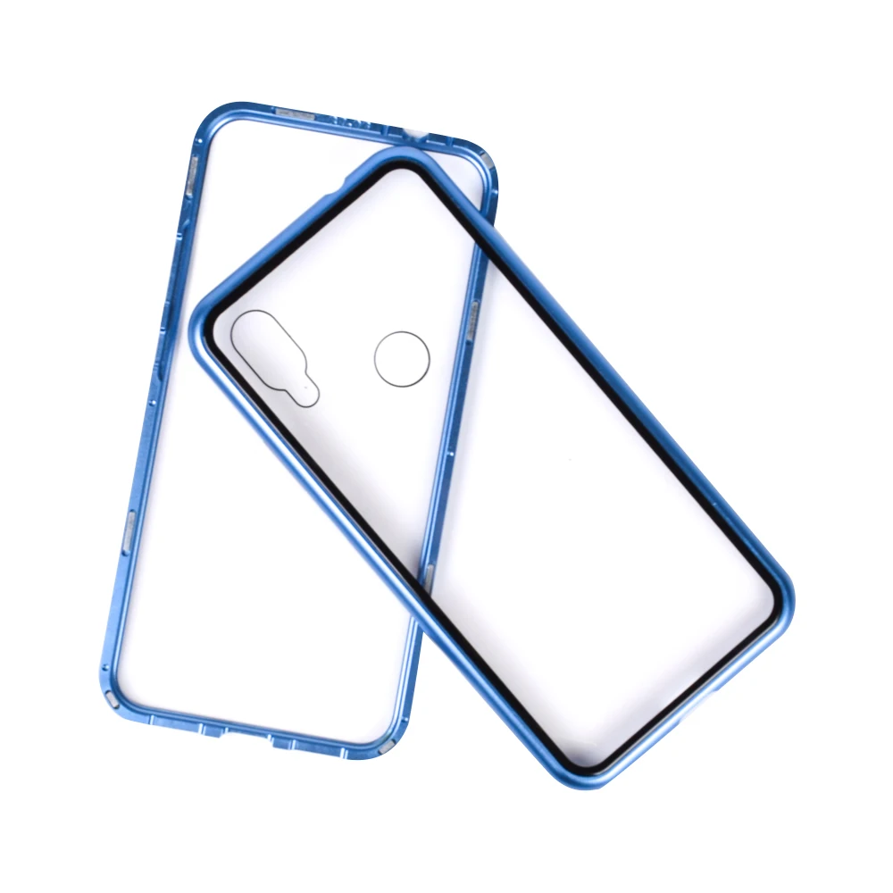 2020 New Models 9H Tempered Glass Back Cover 360 Metal Flip Magnetic Phone Case  For redmi 7/Y3