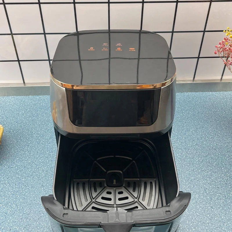Household high-capacity oil-free air fryer intelligent timed and visual fully automatic French fries electromechanical fryer
