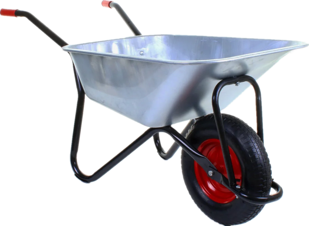 WB3800 Plastic tray Wheel Barrow Wheelbarrow with Solid Wheel 65L bucket 120kg load