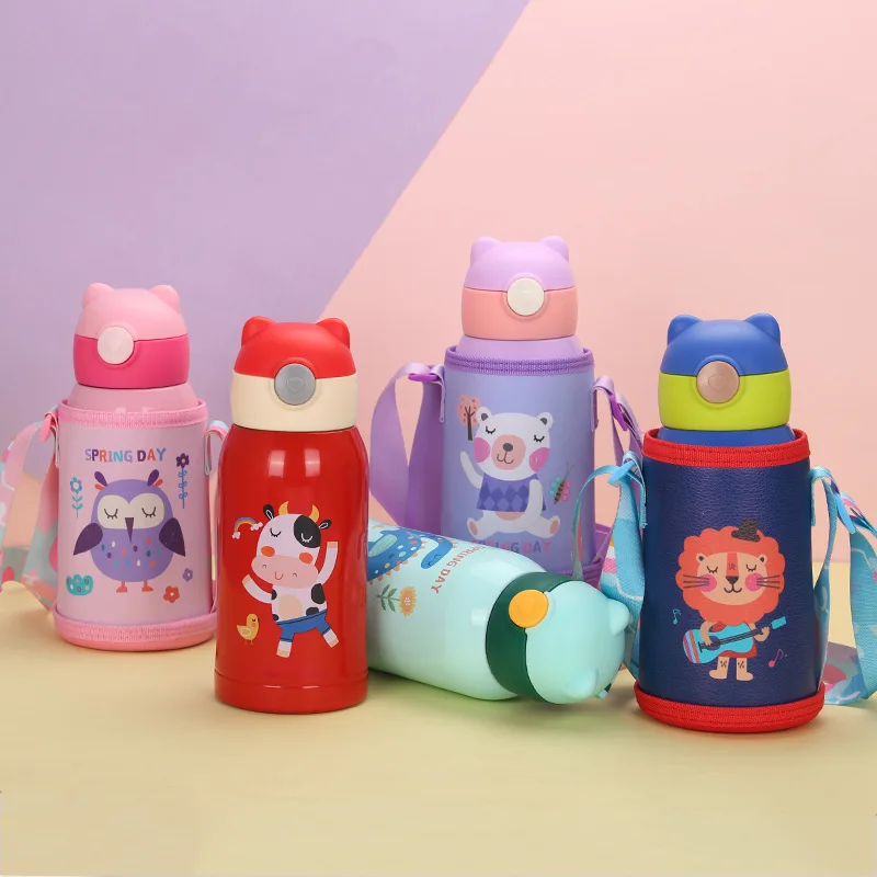 Insulation Stainless Steel Vacuum Cup Smart LED Temperature Display Flask 450ml with Lid Casual Laser Gifts Novelty Silk Body