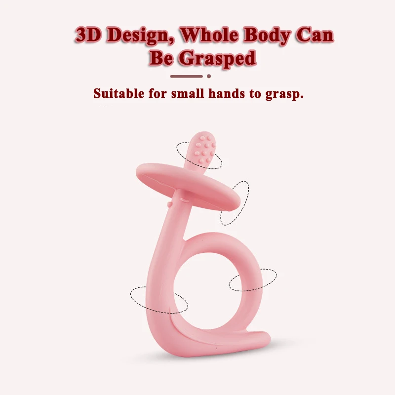 Animal Food Grade Silicone Baby Teething Toys Molar Chew Toy Wrist Teether Babi Silicon Teethers for Newborn Babies Soothing