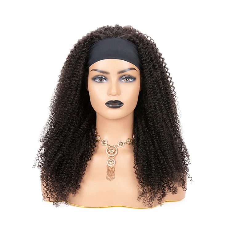 
Hot Sale Long Length Curly Machine Made Headband Wigs For Black Women 