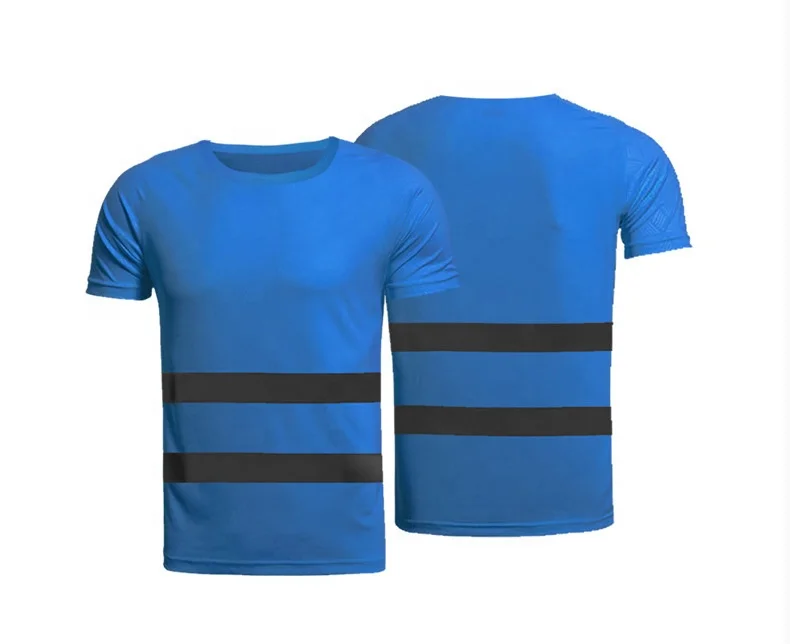 
TZW-006 Wholesale 100% Polyester Mesh Fabric Reflective polo T shirt safety fluorescent tee shirt safety work shirt 