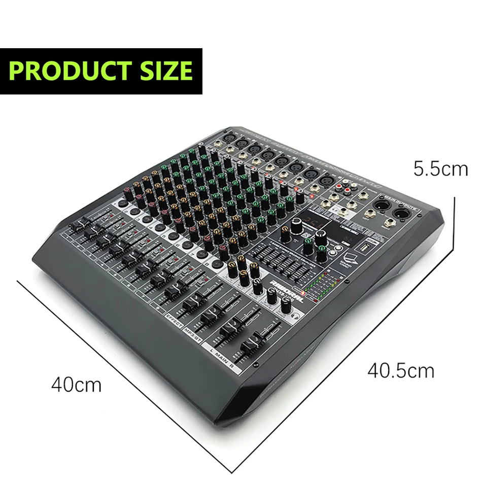 PMX8 professional Double DSP effector 8 Channels Audio mixer +48v Phantom Power Usb Reverb Mixing Console for stage