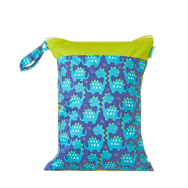 Elinfant waterproof  and reusable two pocket cloth diaper wetbag hot fashion travel wet diaper 30*40 dry wet bag