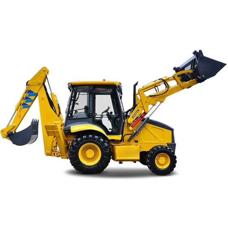 Chinese Mini 2.5 ton Backhoe Loader XC870K Price 4 Tires  For Sale