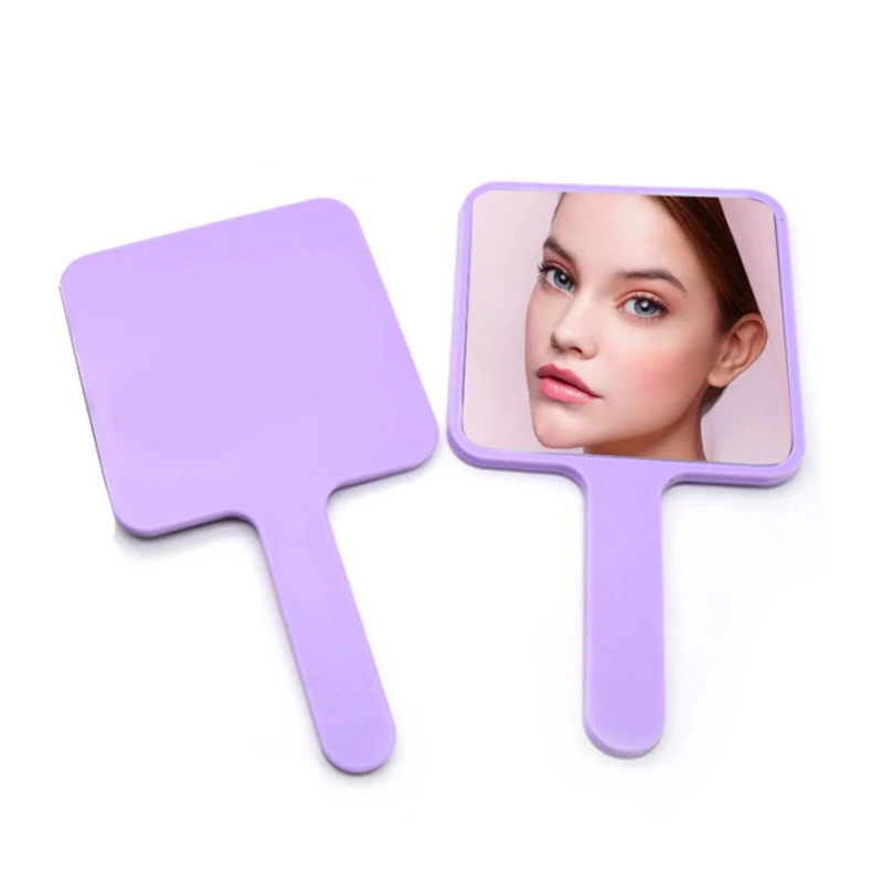 Wholesale single-sided handheld princess makeup mirror portable round hand mirror for holiday gifts