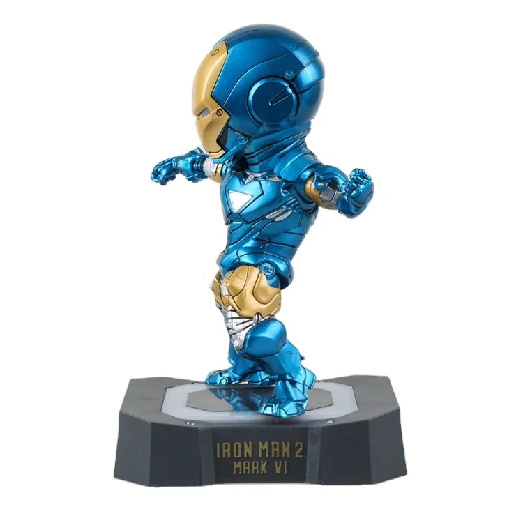 custom made plastic figure toy with led, cartoon character robot figure with lighting, super hero ABS figure with LED eyes