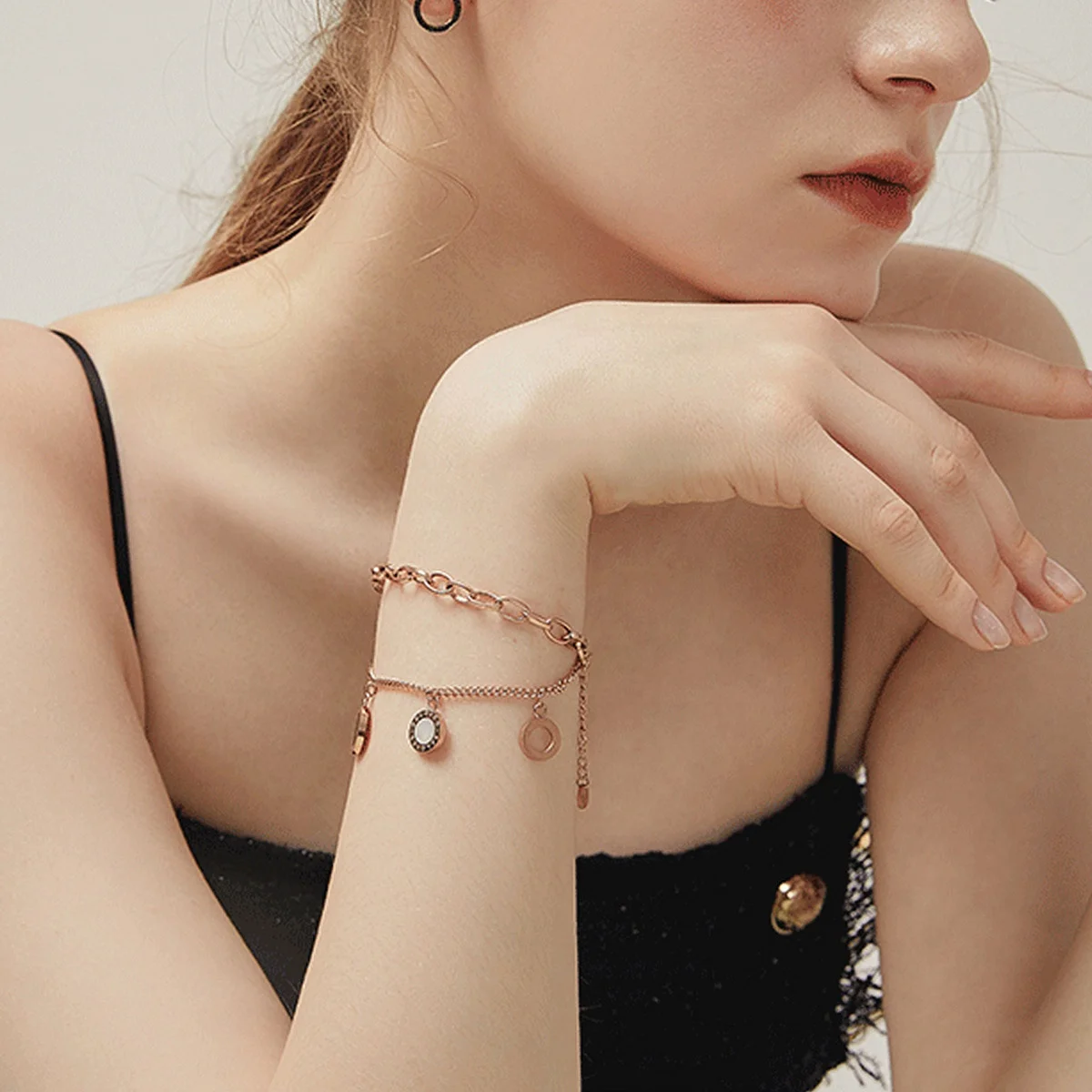 
Fashion Heart Beetle Charm Bracelets Bangles For Women Gold Plated Bracelet Austrian Crystal Chain Pulseras 