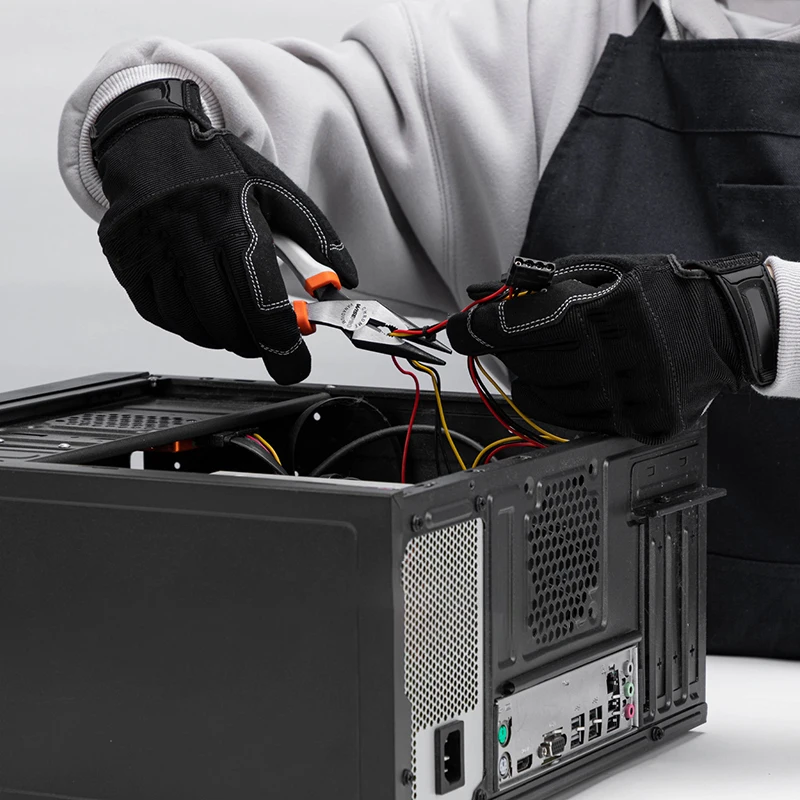 WISEPRO Industrial CRV 170mm Hand Tools Long Nose Pliers Wire Cutter TPR Handle Long Nose Pliers Cheap Price