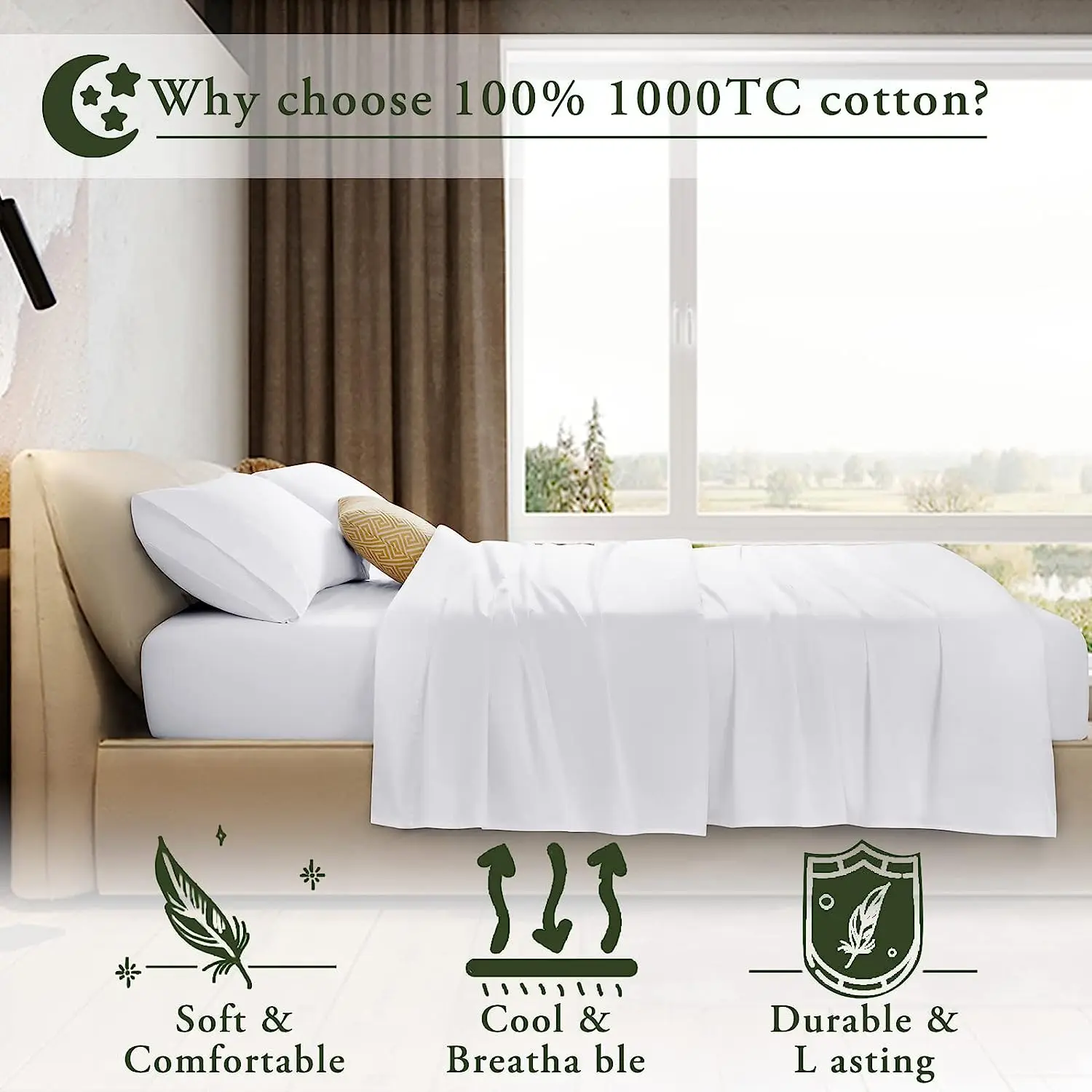 Cloudland Cotton Sheets For Bed 200*90 300Tc Egyptian Cotton Bed Sheet Soft Cotton Printed Bad Sheets