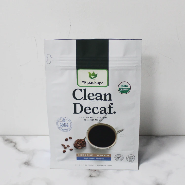 Wholesale Custom Printed High Quality Food Grade Packing Coffee Bag With Valve