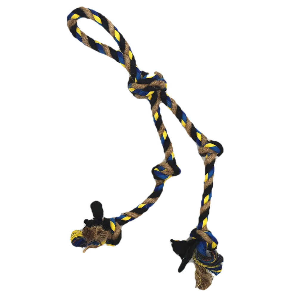 Pet toy dog Five Knots hemp rope cotton rope toy from china manufacturer price rope toy