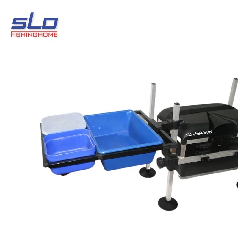 plastic side tray  for 4 pcs bait boxes  with slide holder for Fishing Seat box accessories