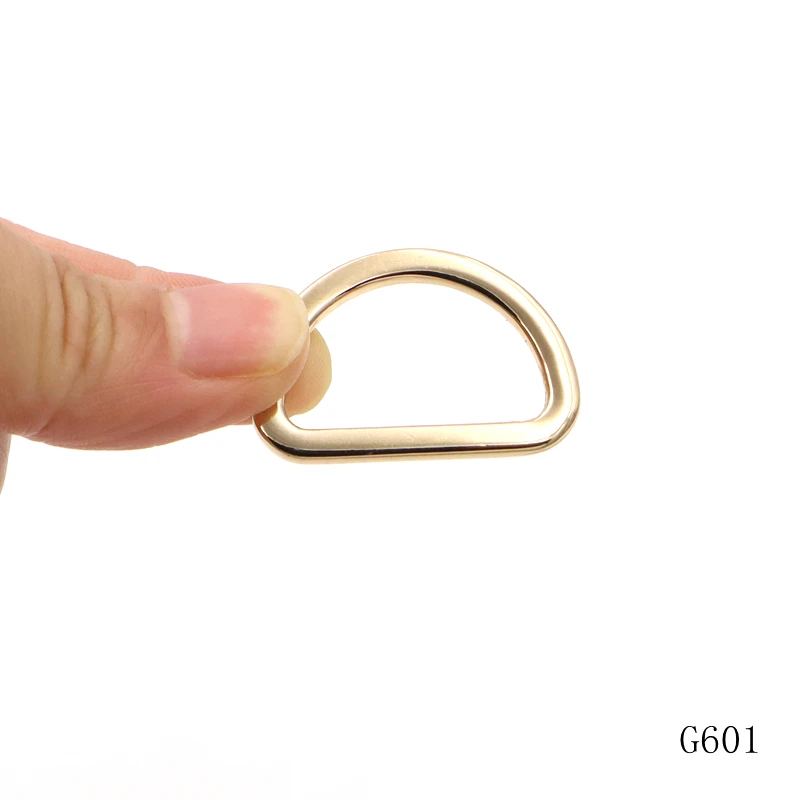 1 inch gold flat wire D ring buckle ring loop for leather strap