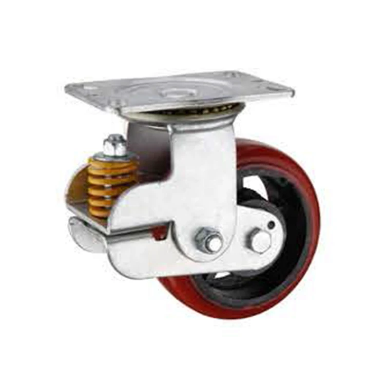 6012550BCPUS 6015050BCPUS 6020050BCPUS Ball Bearing Swivel Damping Caster Shock Absorbing Caster Wheels