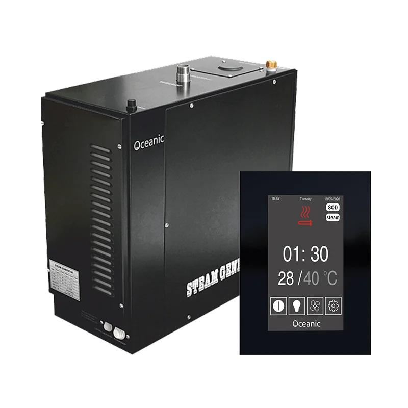 Oceanic steam generator 6kw auto descaling commercial use  with touch screen controller for steam bath
