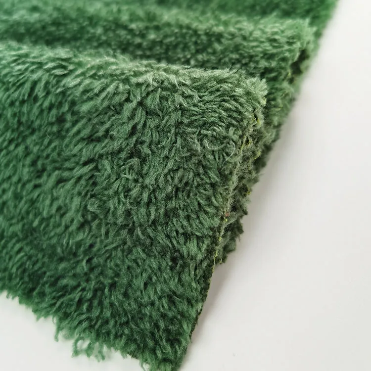 Sherpa Fabric 100% Polyester Microfiber Fabric Super Soft Double Long Pile Plush Coral Fleece Fabric,Coat Pajama Blanket