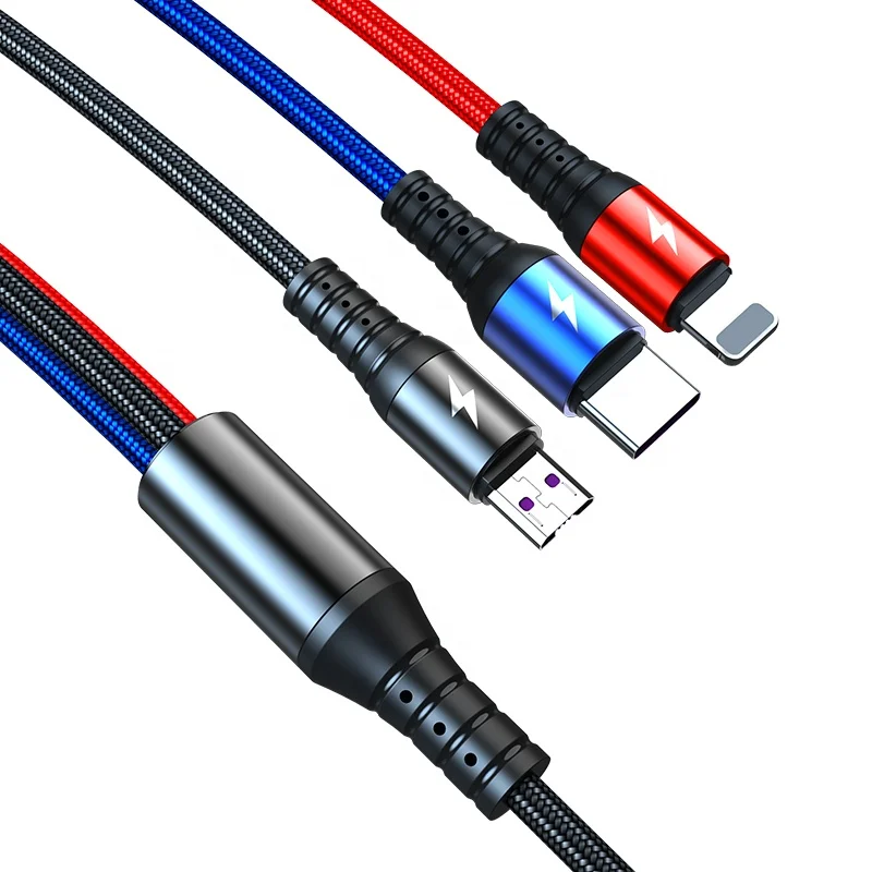  3 в 1 магнитное зарядное устройство Micro USB кабель для iPhone Android мобильный телефон Быстрая зарядка Магнит Type C провод