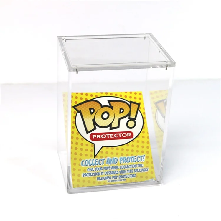 4inch 6inch  UV resistant  clear  Hard Acrylic funko pop stacks Acid-free   funko pop box with magnet cover