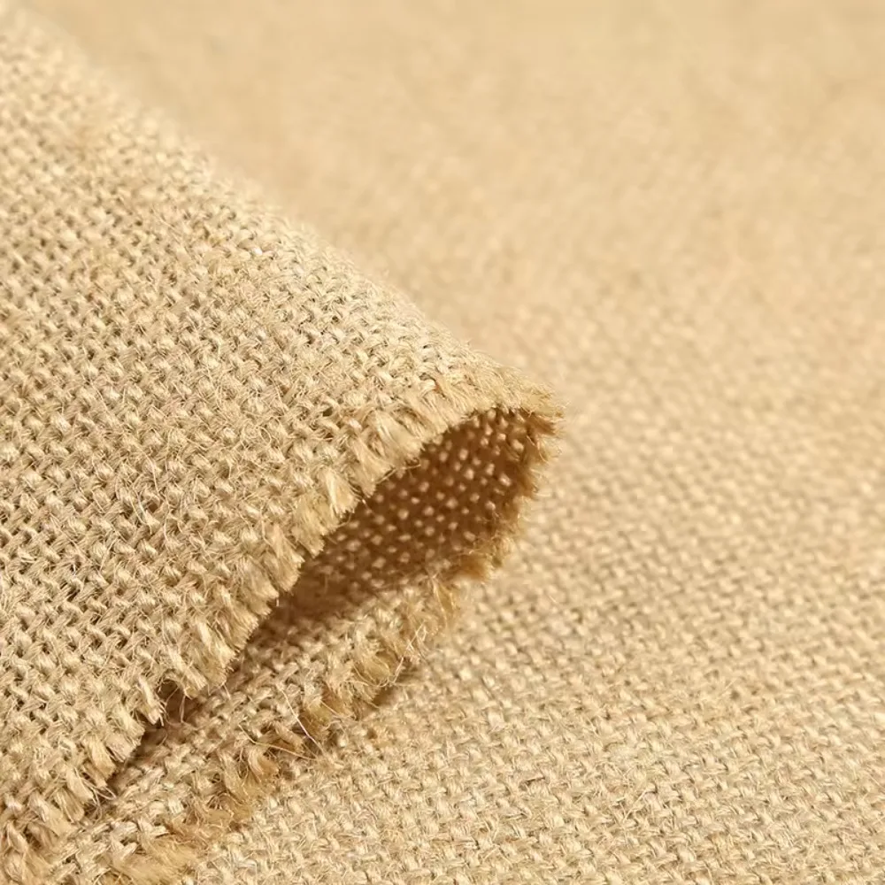 Burlap Fabric Natural Color 100% Jute Cloth Burlap Fabric Woven Hessian Jute Cloth