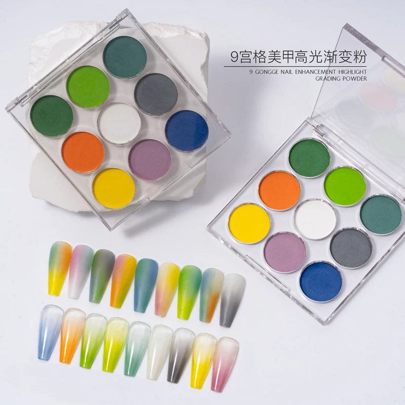 Mirror Pearl Holographic Pigment Powder Manicure Nail Art Decoration Sets Chrome Powder