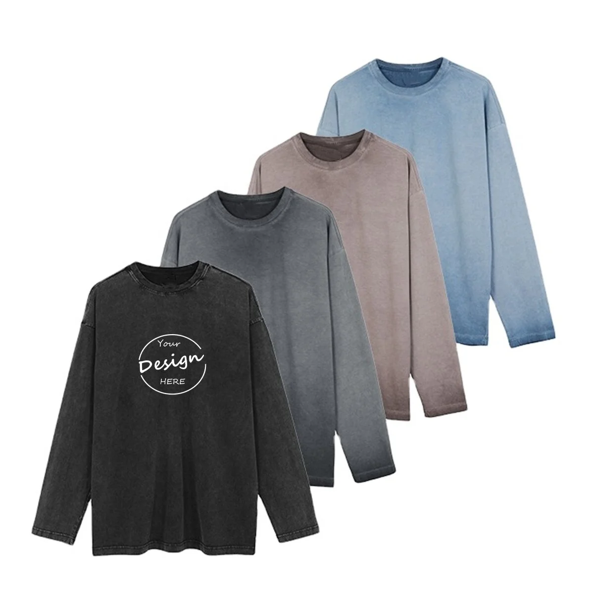 High Quality Silk Screen Printing 100 Cotton Running Sports Casual Gym Wholesale Custom Vintage Streetwear Acid Wash Shirts Men