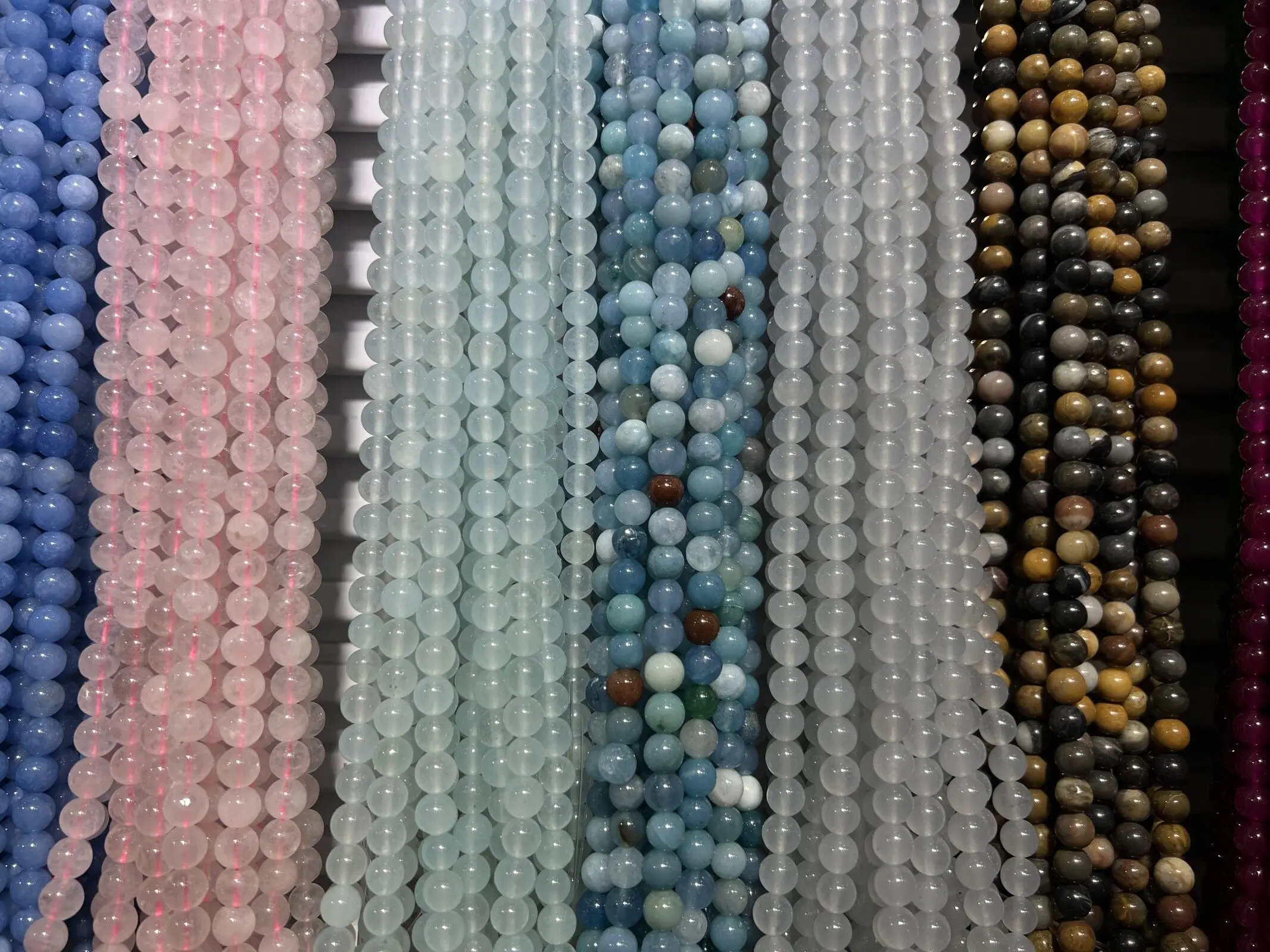 fashion jewelry  Loose Bead 4mm-12mm Natural colorful jade Stone Beads Strand for wholesale price