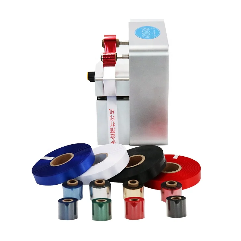 Gift box flower shop using hot foil stamping fabric lanyard customize digital personalized ribbon printing machine